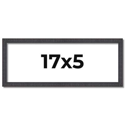 17x5 Frame Brown Solid Wood Picture Frame - Complete Modern Photo