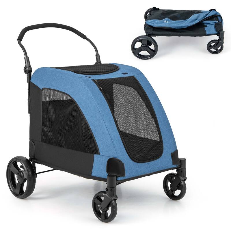 Costway Extra Large Dog Stroller with Dual Entry Safety Belt - See Details