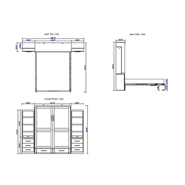 Brentwood Queen 2pier Murphy Bed Bed Bath & Beyond 28424613