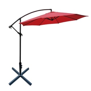 Overstock10ft Outdoor Patio Shades Offset Patio Umbrella Striped 8 Colors Red Dailymail