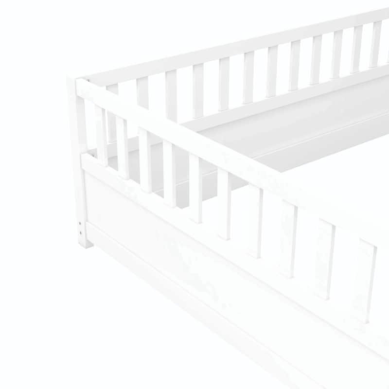 Montessori wooden children's floor bed without Support slat