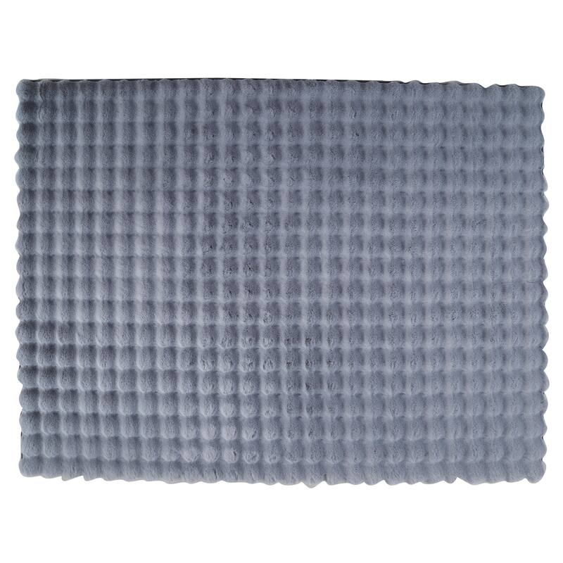 Valencia Fur Textured Solid Color Polyester Rug