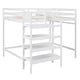 preview thumbnail 11 of 15, Full Size Loft Bed with Built-in Storage Staircase and Hanger, White
