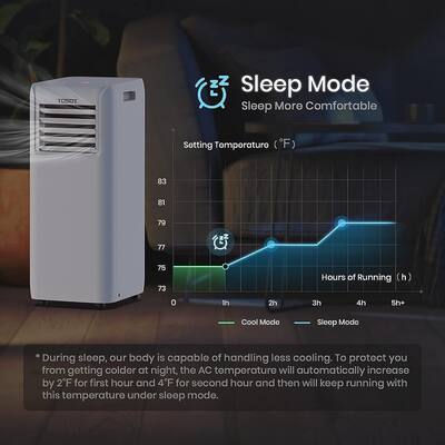TOSOT 10,000 BTU Air Conditioner, Quiet and 3-in-1 Portable AC, Dehumidifier, Fan for Rooms Up to 300 sq ft, Aovia Series