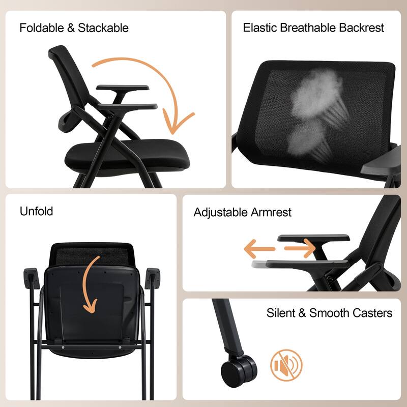 63'' Flip-top Office Confrence Table Set with Chair