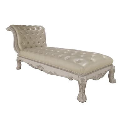 Adison Cream and Bone White Chaise with Tight Seat