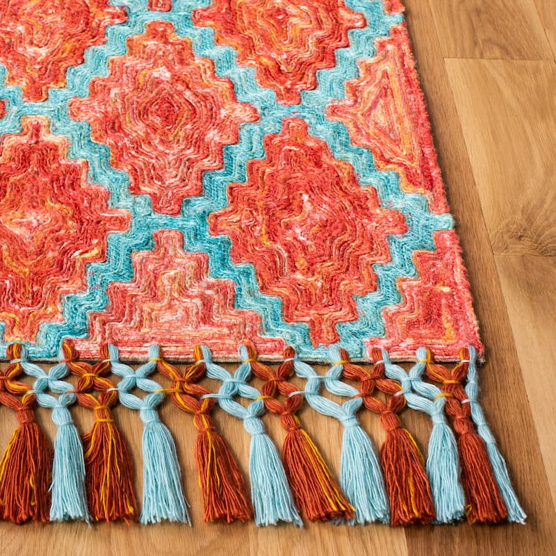 SAFAVIEH Handmade Sahara Keanna Silk Tassel Rug
