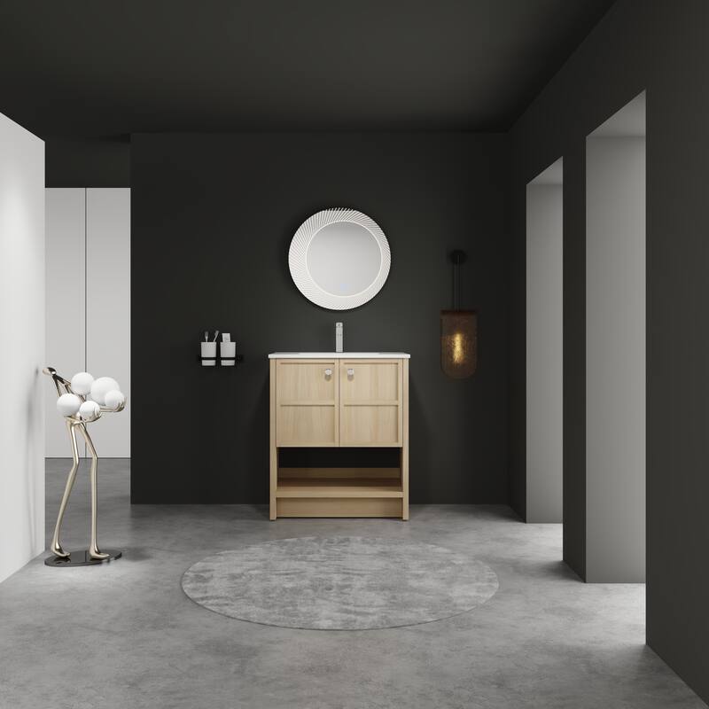30" Freestanding Bathroom Vanity whit Ceramic Sink
