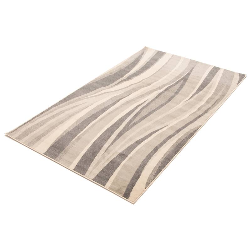ECARPETGALLERY Machine Woven Mirage Grey Area Rug