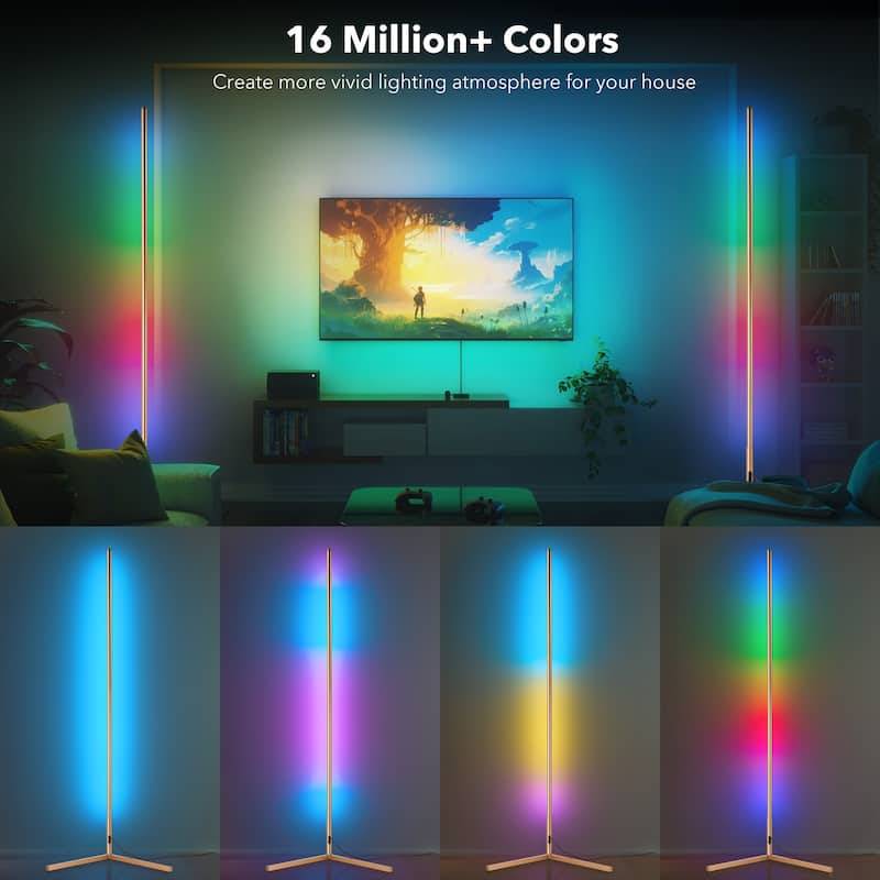 Minimalism RGB Corner Floor Lamp-Set Of 2