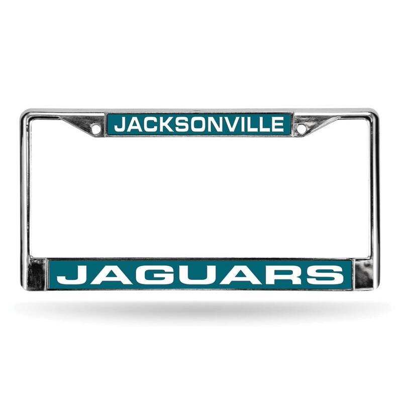 NFL Jacksonville Jaguars Laser Chrome Acrylic License Plate Wall Frame