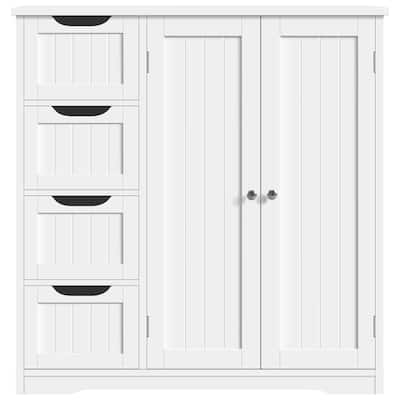 Yaheetech Bathroom Storage Cabinet with Adjustable Shelf, White