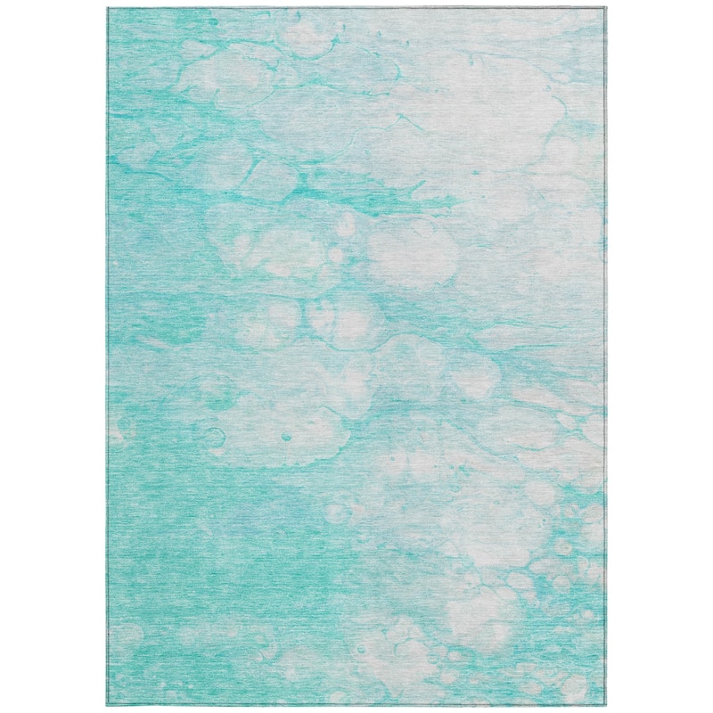 HomeRoots Abstract Transitional Rectangle Outdoor Rug