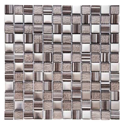 The Tile Life Modern Cappuccino 1x1 Glass Wall & Backsplash Tile