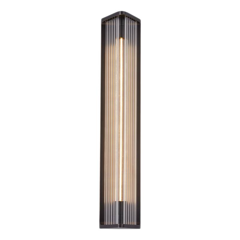 Alora Lighting WV339123CR Sabre 16" Tall LED Wall Sconce - Ribbed Glass / Urban Bronze
