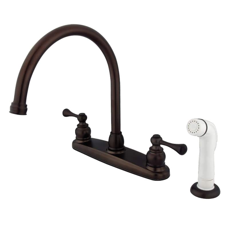 Kingston Brass 1.8 GPM Widespread Kitchen Faucet - Includes Side Spray - Oil Rubbed Bronze