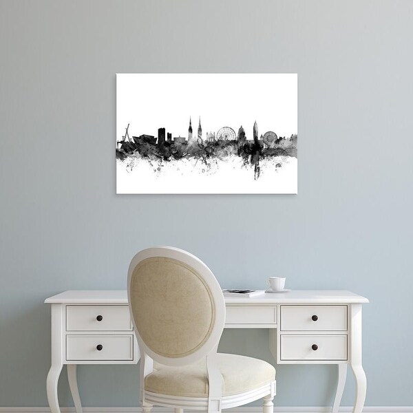 Easy Art Prints Michael Tompsett's 'Belfast Northern Ireland Skyline' Premium Canvas Art