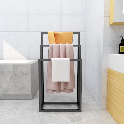 Metal Freestanding Towel Rack 3 Tiers Hand Towel Holder Organizer for Bathroom Accessories