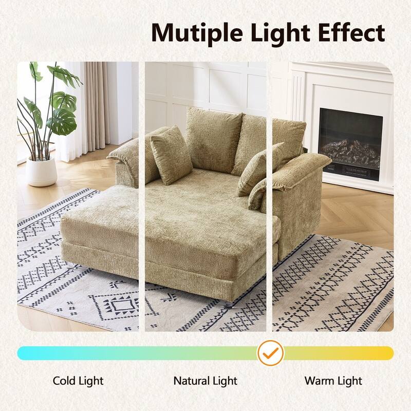 Upholstered Sleeper Sofa Bed Chaise Lounge Chair