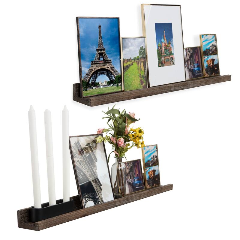Rustic State Ted Picture Ledge Set of 2 Wall Mounted Shelves 36 Inch