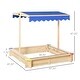 preview thumbnail 4 of 9, Outsunny Kids Sandbox with Cover, Outdoor Sandbox with Canopy - 47.25" x 47.25" x 47.25"