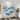 Designart - Blue White Modern Scandinavian Serenade I - Modern Scandinavian Wall Clock in Asymmetrical Nebula Shape