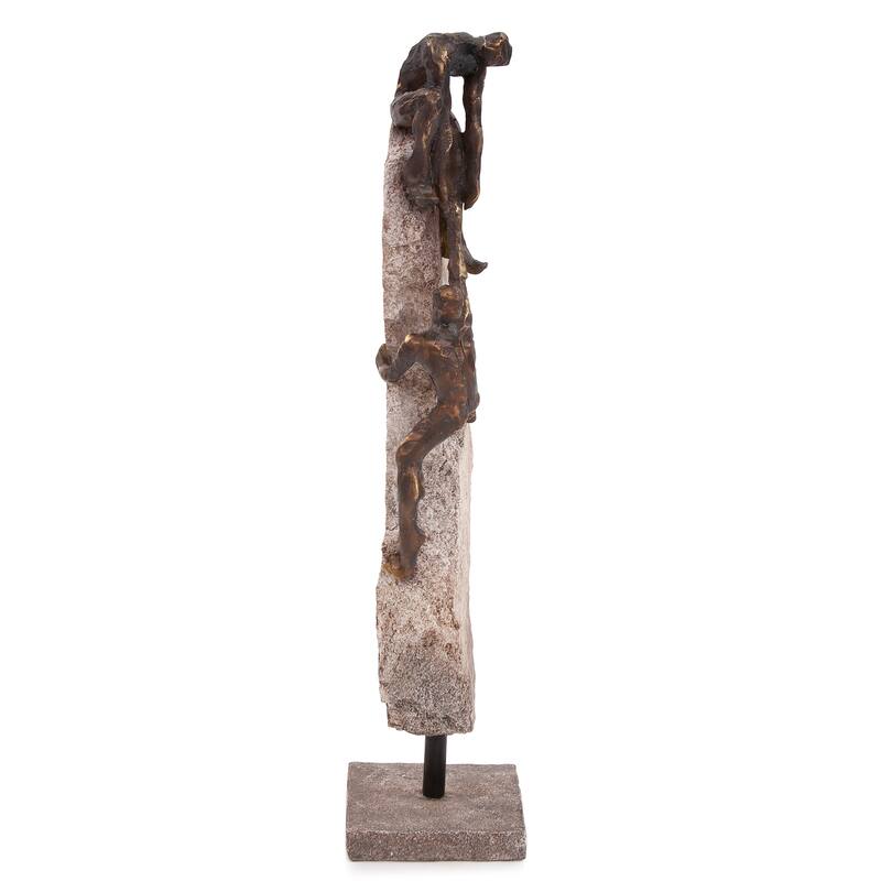 Allan Andrews People Climbing on Stone Decorative Statue