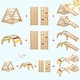 preview thumbnail 4 of 2, 3-in-1 Indoor Climbing Gym - Waldorf and Montessori Climbing Set with Triangle Ladder, Climbing Ramp, Arch Climber, and Slide