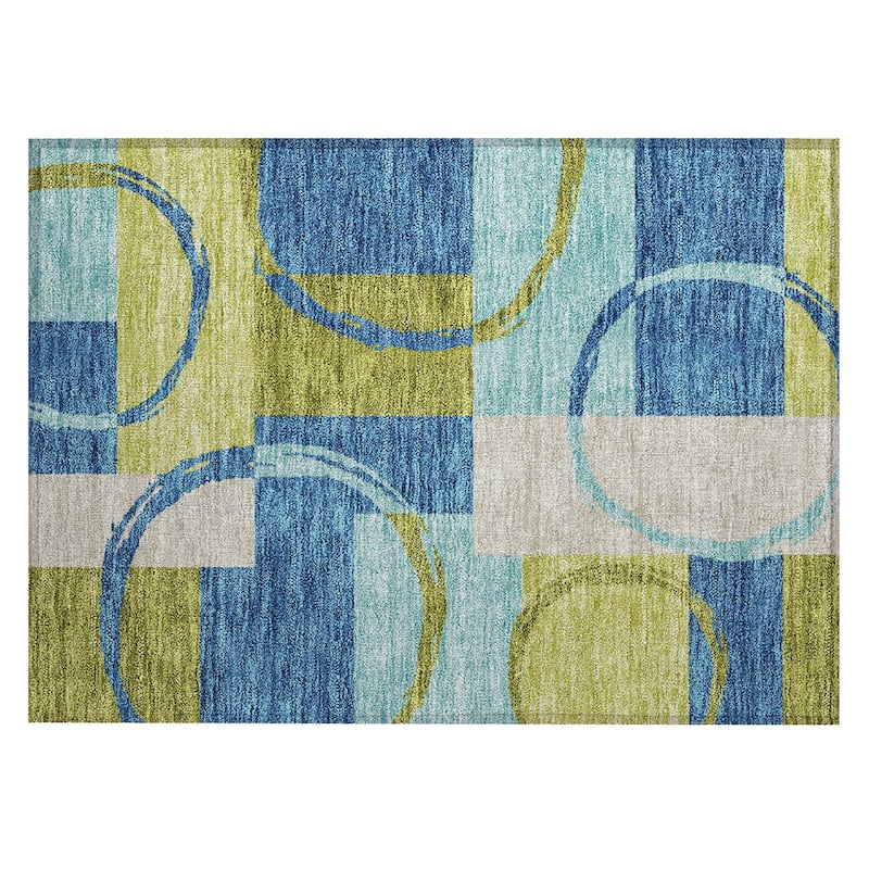 Machine Washable Indoor/ Outdoor Contemporary Chantille Rug