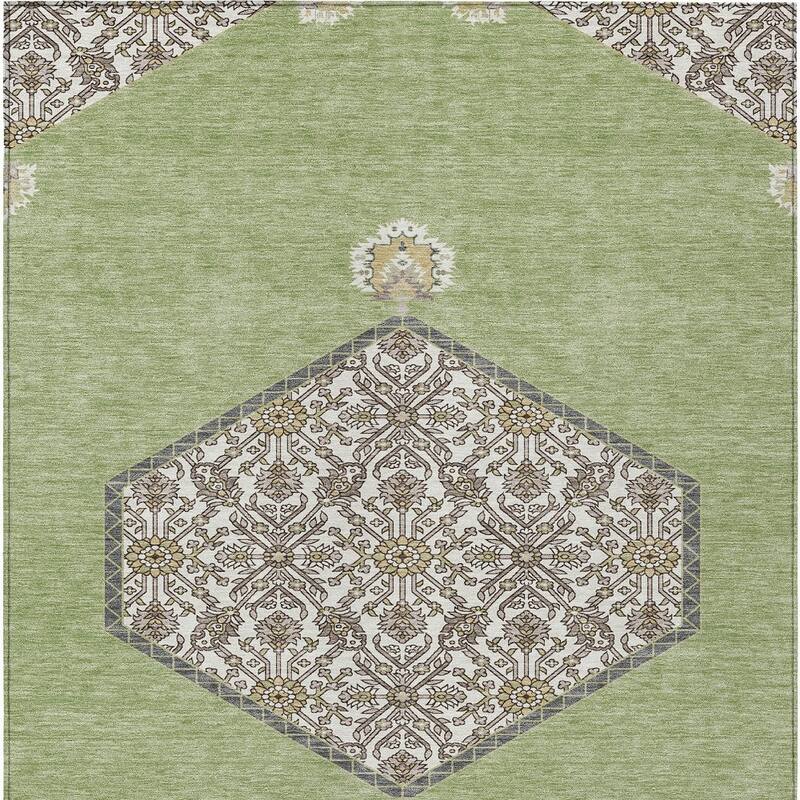 HomeRoots Oriental Traditional Rectangle Outdoor Rug