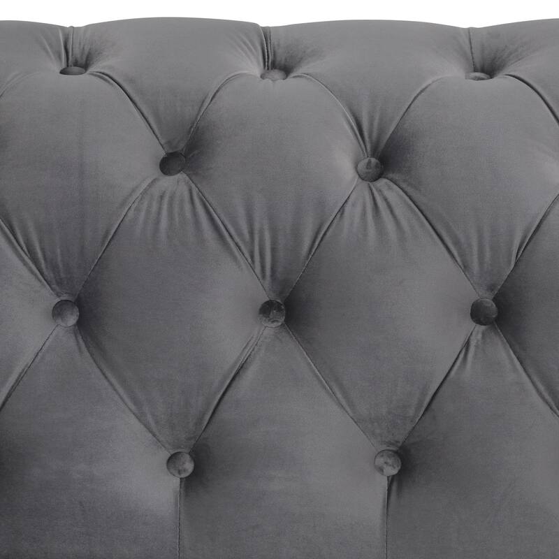 Velvet Upholstered Loveseat Sofa