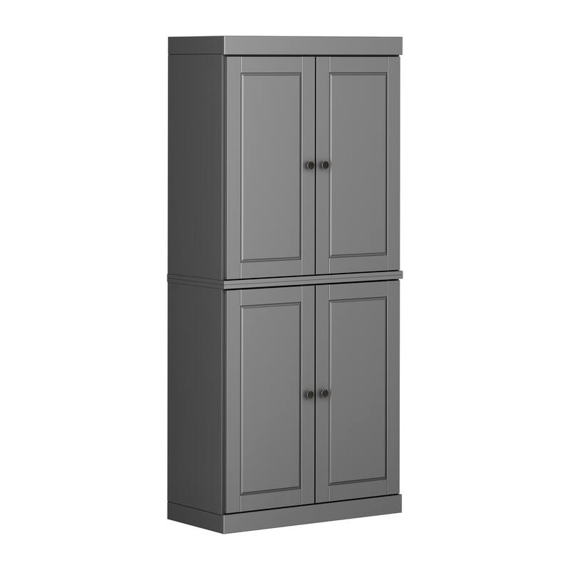 Palace Imports 100% Solid Wood Pantry Cabinet, Raised Panel Doors, Adjustable Shelves, 32" Wide, 71.5" Tall - 32" x 71.5"