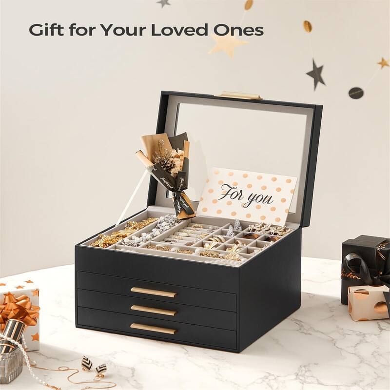 Jewelry Box with Glass Lid