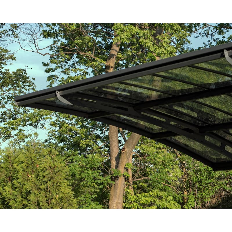 Arizona Breeze/Wave Gray Double Wings Shape Carport with Solid Roof Panels
