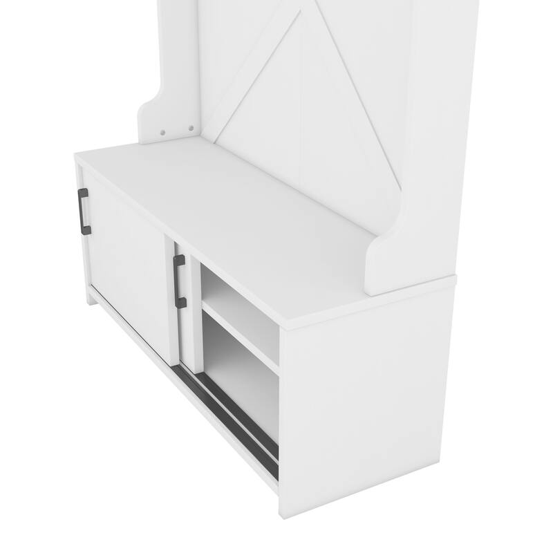 Entry Cloak Rack Cabinet with Storage