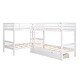 preview thumbnail 8 of 15, Twin L-Shaped Bunk bed with Drawers-Gray