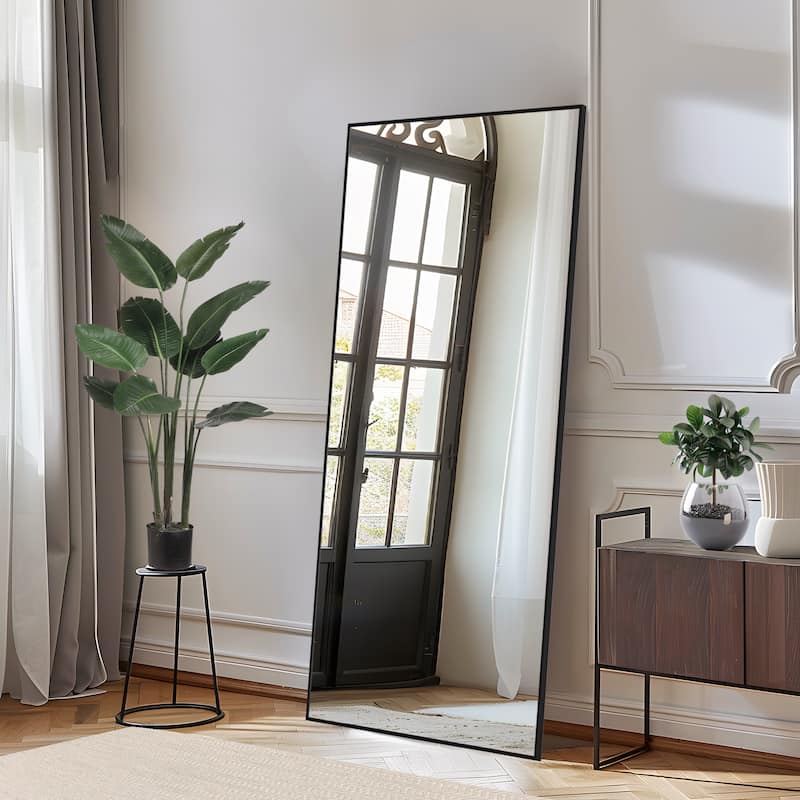 Modern Full-Length Aluminum Alloy Floor Mirror - 59*28