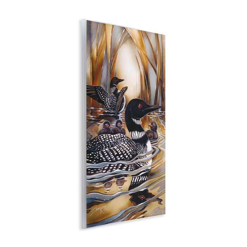 Stupell Loon Family Among Pond Ripples Wall Plaque Art Design By Jody Bergsma