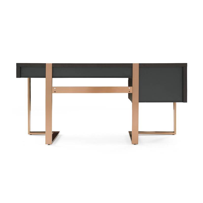 Modrest Modern Fauna Wenge and Brass Desk