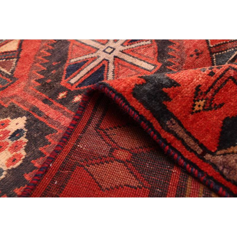 ECARPETGALLERY Hand-knotted Melis Vintage Red Wool Rug - 4'5 x 6'0