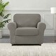 preview thumbnail 151 of 149, Subrtex 9-Piece Stretch Sofa Slipcover Sets with 4 Backrest Cushion Covers and 4 Seat Cushion Covers Armchair - Taupe