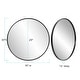 preview thumbnail 6 of 5, Allan Andrews Brushed Black Round Stainless Steel Framed Vanity Mirror - 30"D