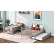 preview thumbnail 5 of 7, Gray Twin over Full Solid Pine Bunk Bed with Twin Size Trundle, Storage Stairs and Drawers