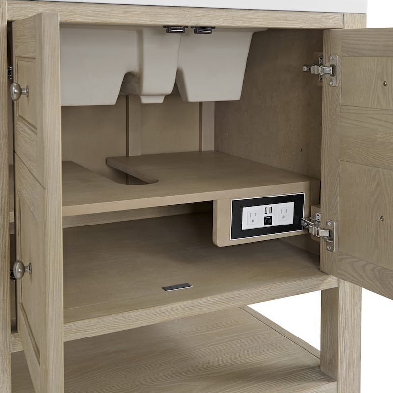 James Martin Vanities Breckenridge 30" Single Vanity, Whitewashed Oak