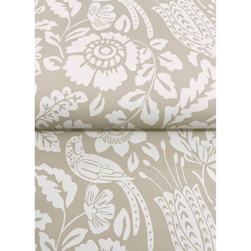 A-Street Prints Marta Beige Floral Trail Wallpaper
