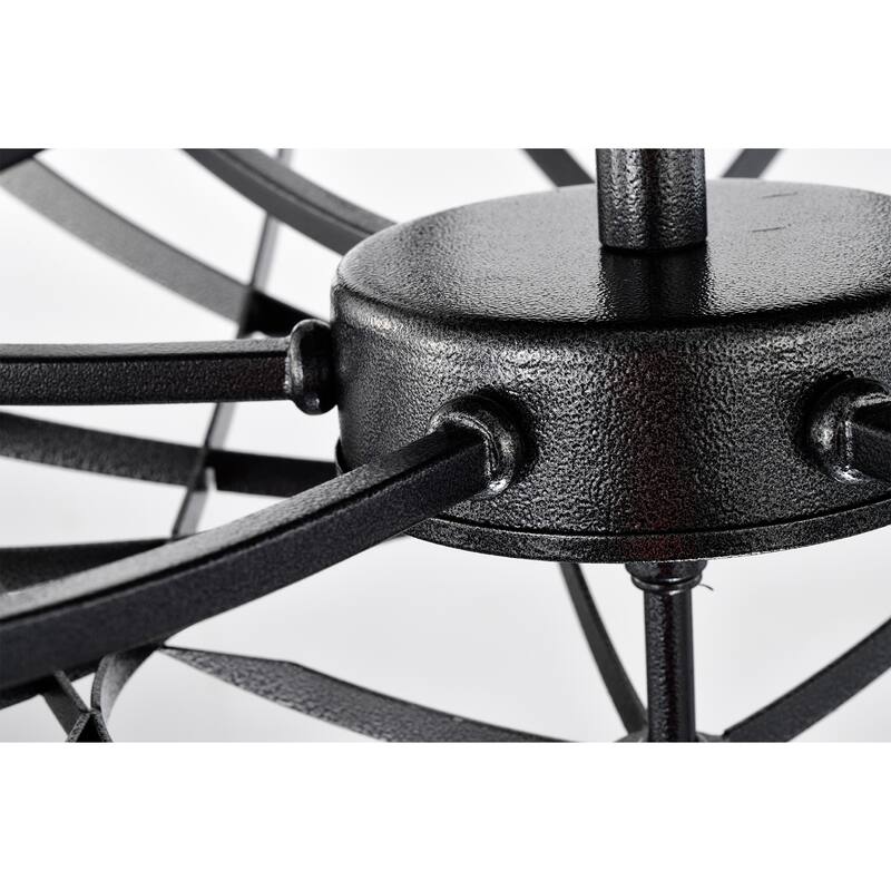 29-inch Gun Metal Grey 6 Lights 3 Blades Lighted Ceiling Fan with Remote