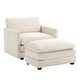 preview thumbnail 109 of 150, Corduroy Sectional Sofa with Removable Ottomans & Ultra-soft Cushions for Living Room & Bedroom 1 Seat with 1 Ottoman - Beige