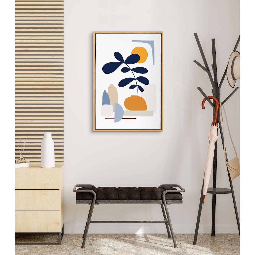Kate and Laurel Sylvie The Shapes of Nature Framed Canvas by Dominique Vari