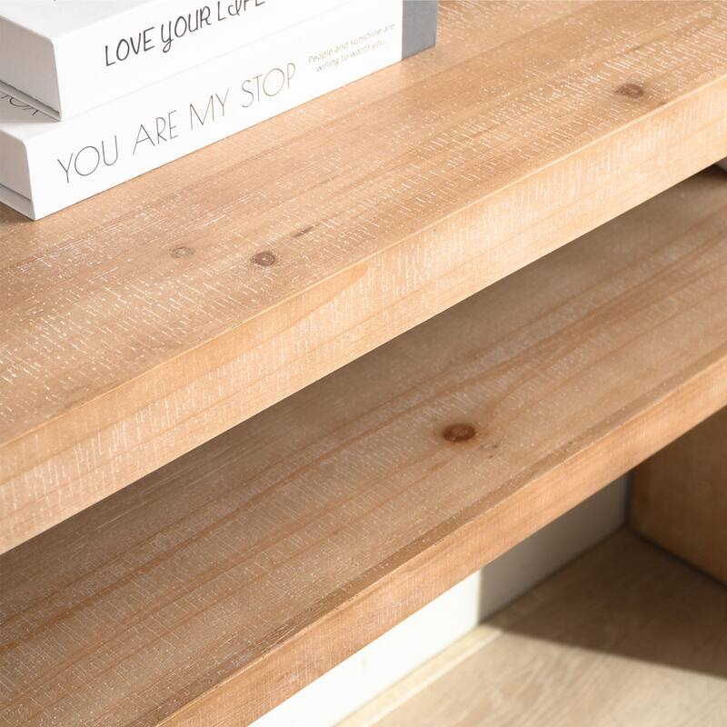 59in Console Table, Modern Rustic Console Table, Narrow Entryway Table, Hallway Table With Storage, Entry Table With Open Shelf