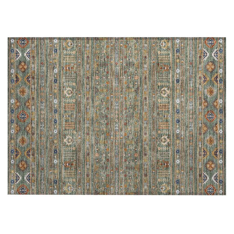 Machine Washable Indoor/ Outdoor Boho Moroccan Chantille Rug
